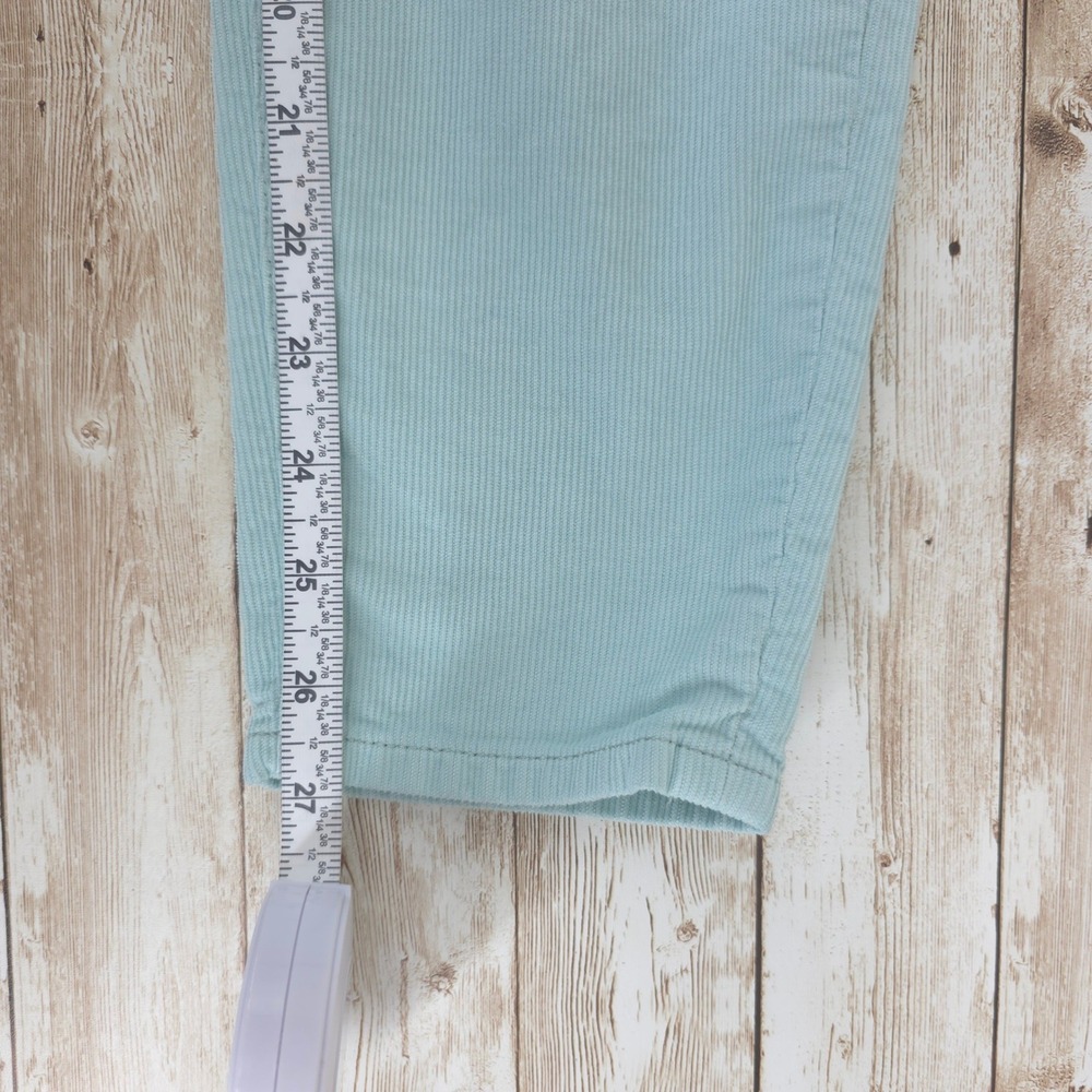 J. Crew Corduroy Skinny Mid Rise Stretch Mint Green Cotton Pants Womens 26 - Picture 5 of 8